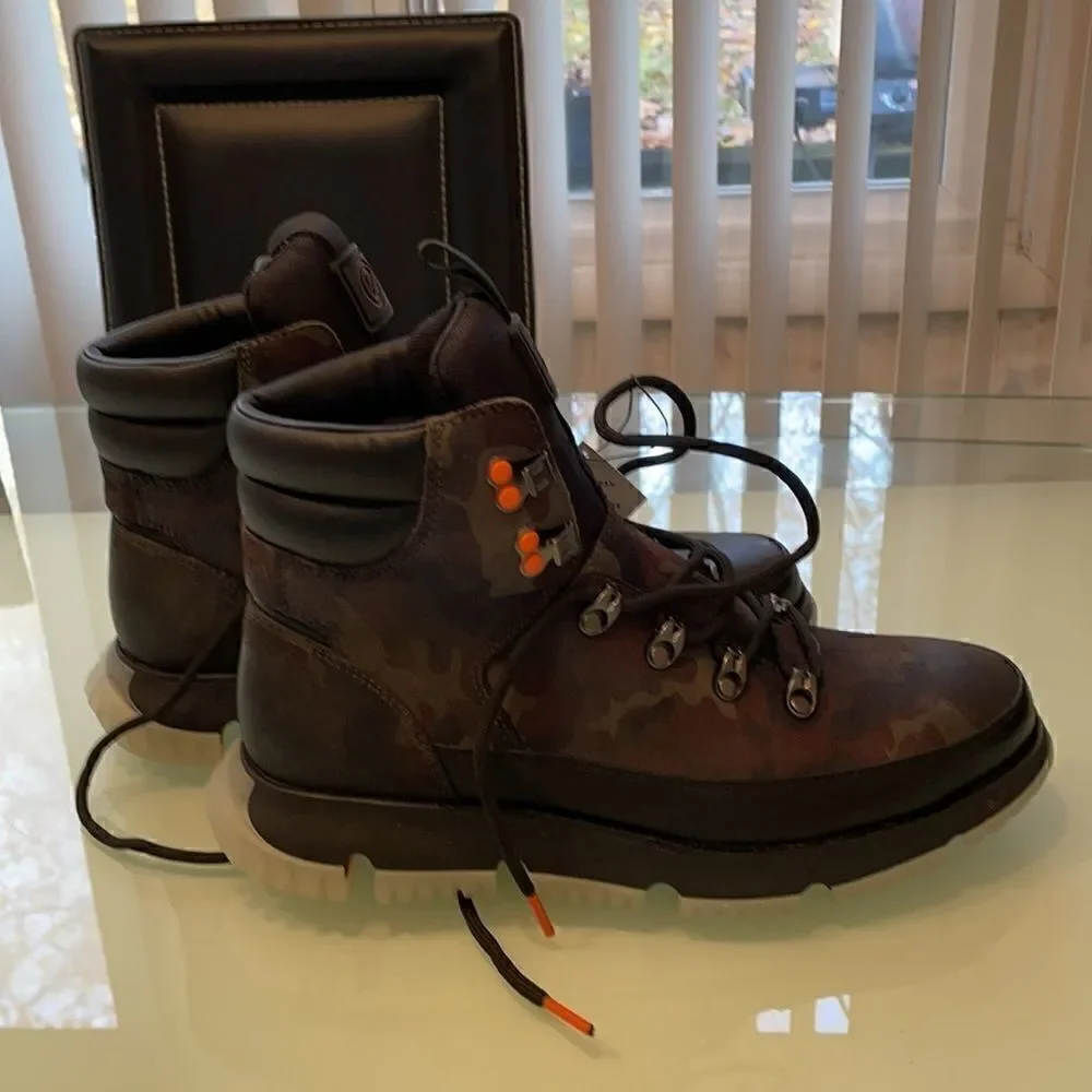 Cole Haan NWT zerogrand waterproof Camouflage boots very light and cool $250